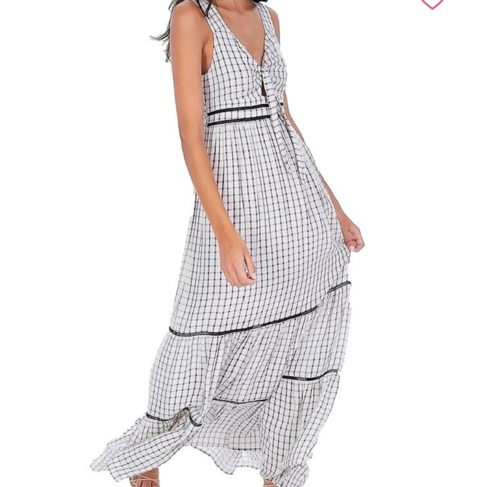Allison NY tie front maxi dress